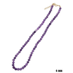 Naszyjnik z kamieni [ametyst lawendowy] - MF41057